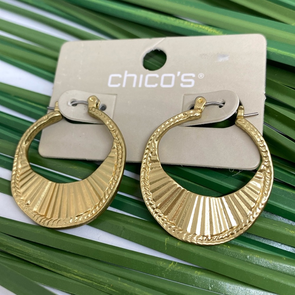 Chico’s Reign Gold Hoop Earrings
